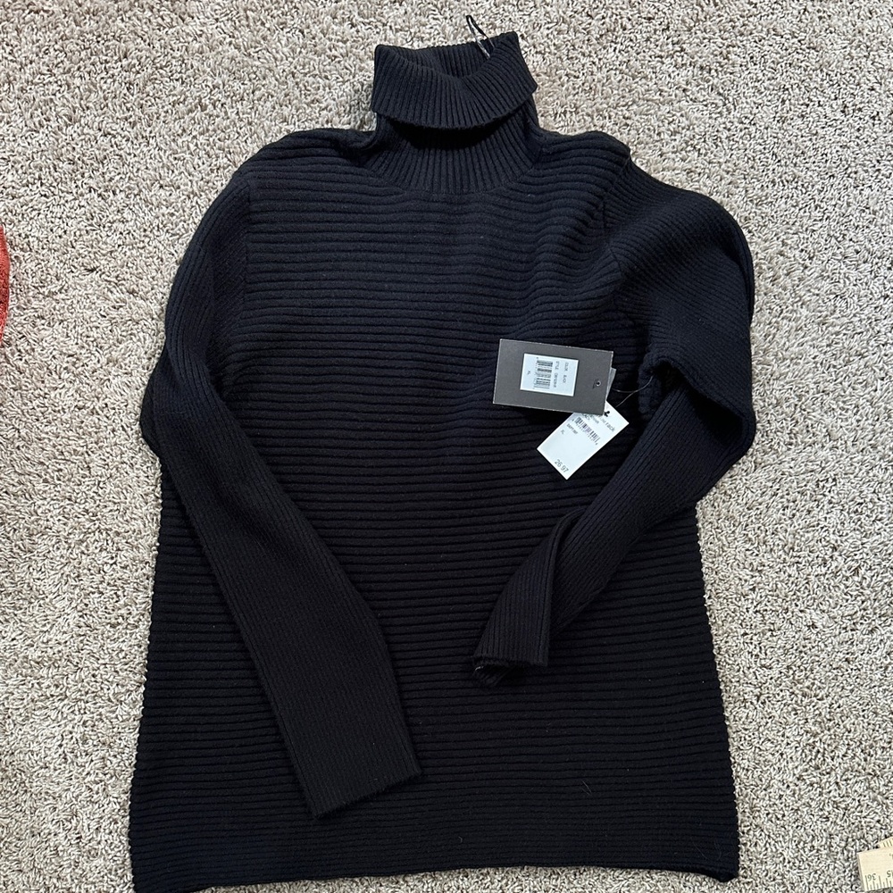 Devotion by Cyrus Black Ribbed Turtleneck Sweater